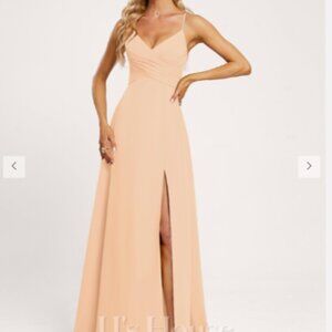 A-line V-Neck Floor-Length Chiffon Bridesmaid Dress
